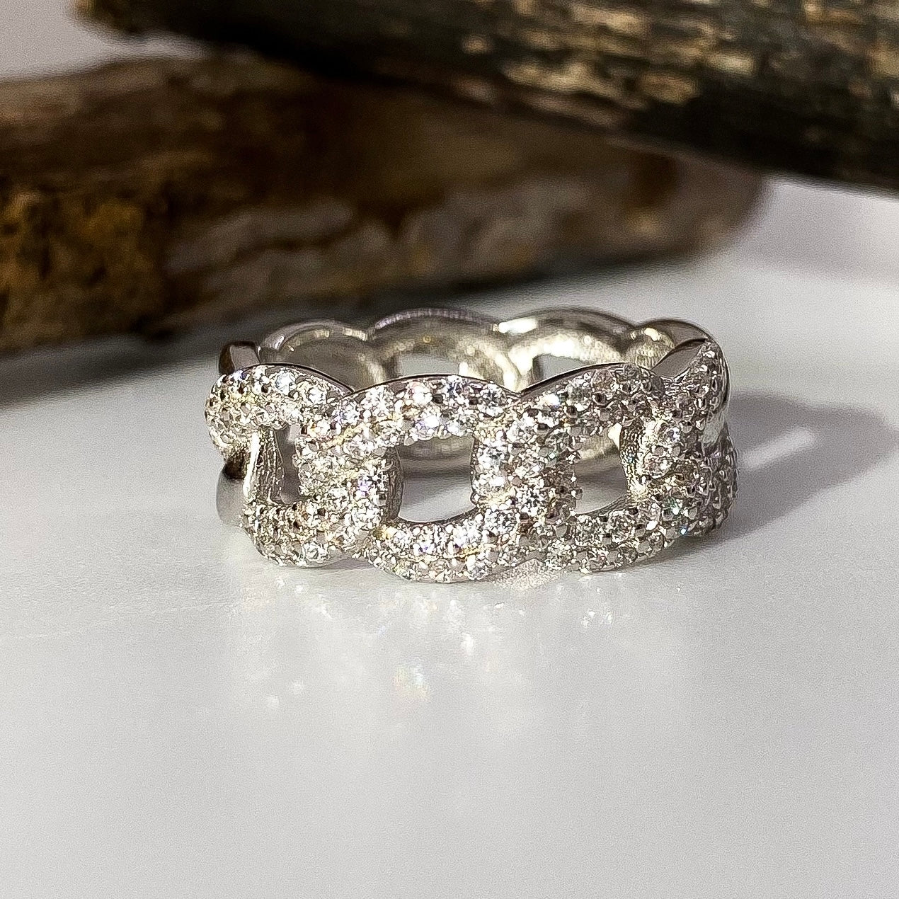 Bague Monroe - Argent Blanc