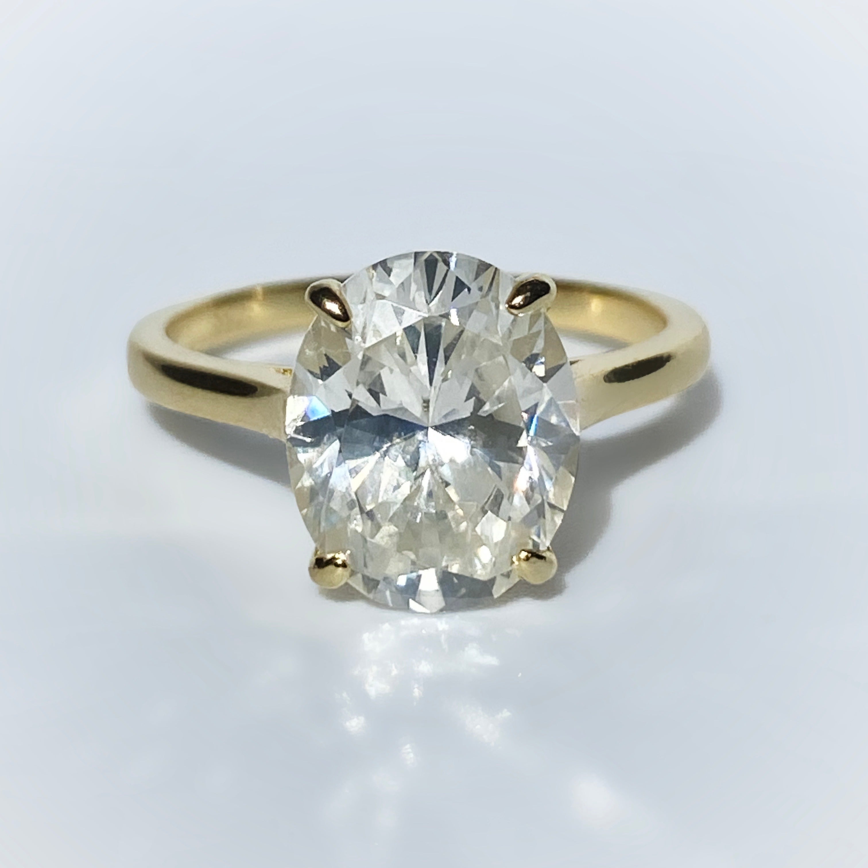 Bague Solitaire Gema - Plaqué Or 18k